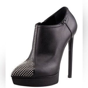 MOVING SALE Saint Laurent Janis Studded Blank Studded Ankle Boot